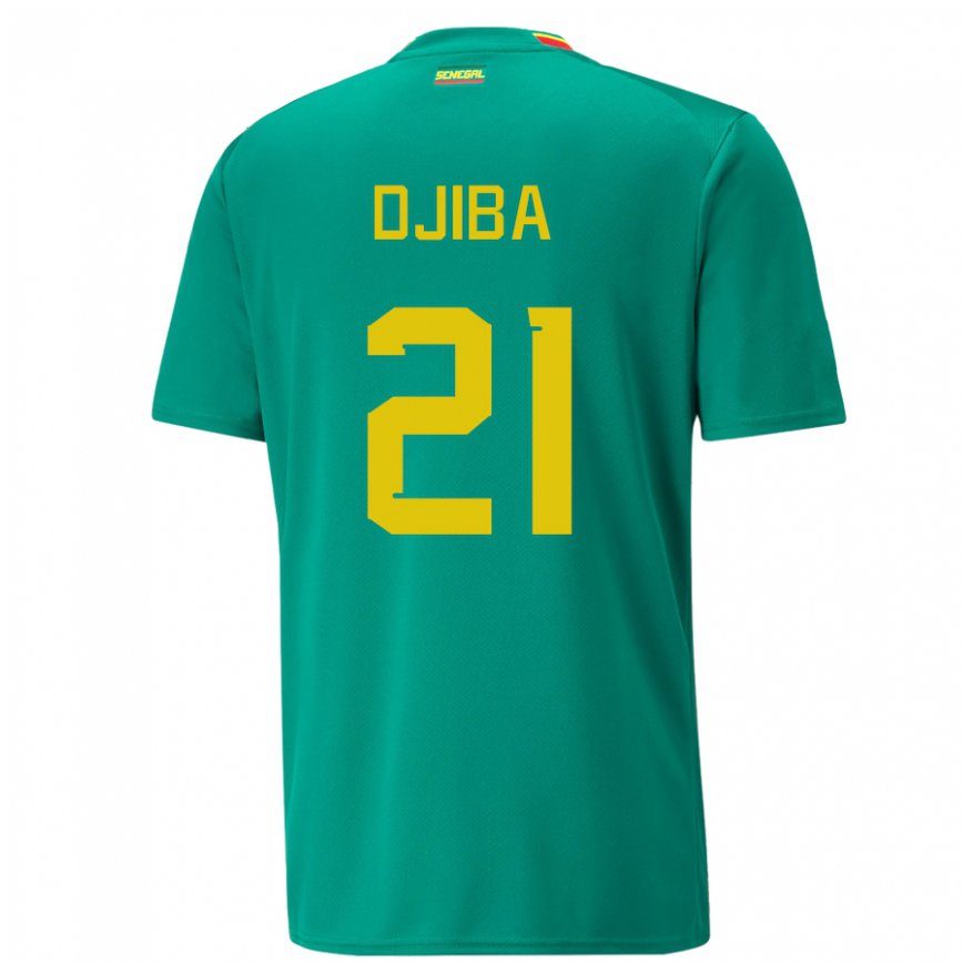 Niño Camiseta Senegal Francois Djiba #21 Verde 2ª Equipación 22-24 Argentina