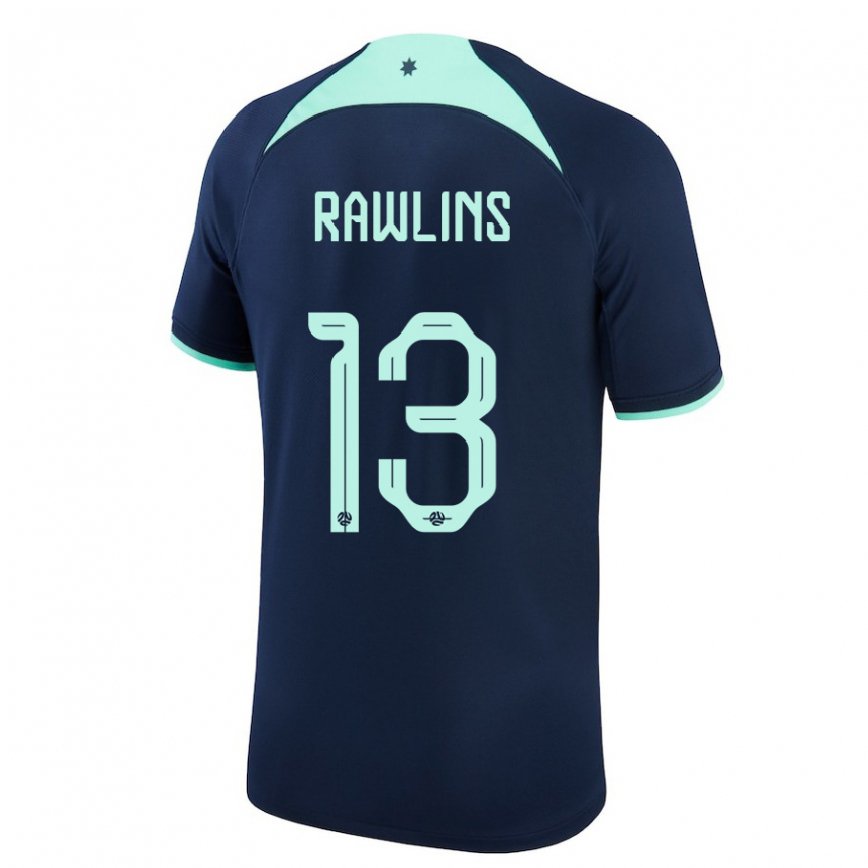 Niño Camiseta Australia Joshua Rawlins #13 Azul Oscuro 2ª Equipación 22-24 Argentina