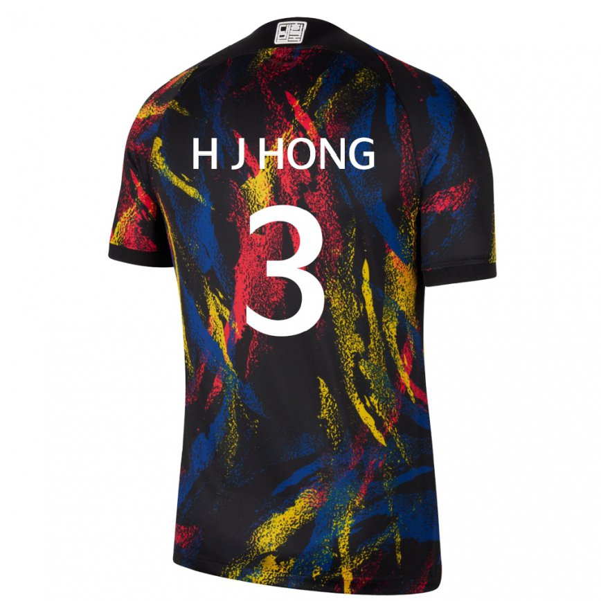 Niño Camiseta Corea Del Sur Hong Hye Ji #3 Multicolor 2ª Equipación 22-24 Argentina