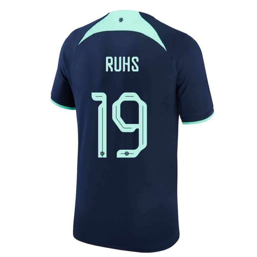 Niño Camiseta Australia Michael Ruhs #19 Azul Oscuro 2ª Equipación 22-24 Argentina