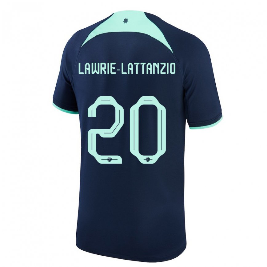 Niño Camiseta Australia Luis Lawrie Lattanzio #20 Azul Oscuro 2ª Equipación 22-24 Argentina