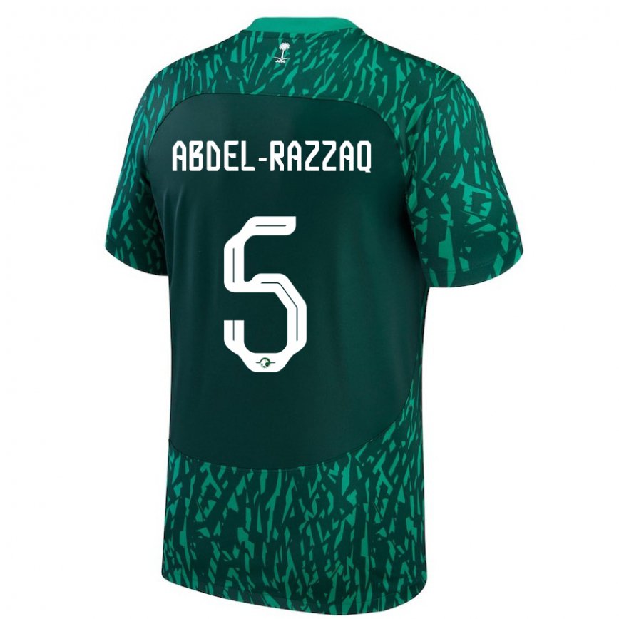 Niño Camiseta Arabia Saudita Lana Abdel Razzaq #5 Verde Oscuro 2ª Equipación 22-24 Argentina