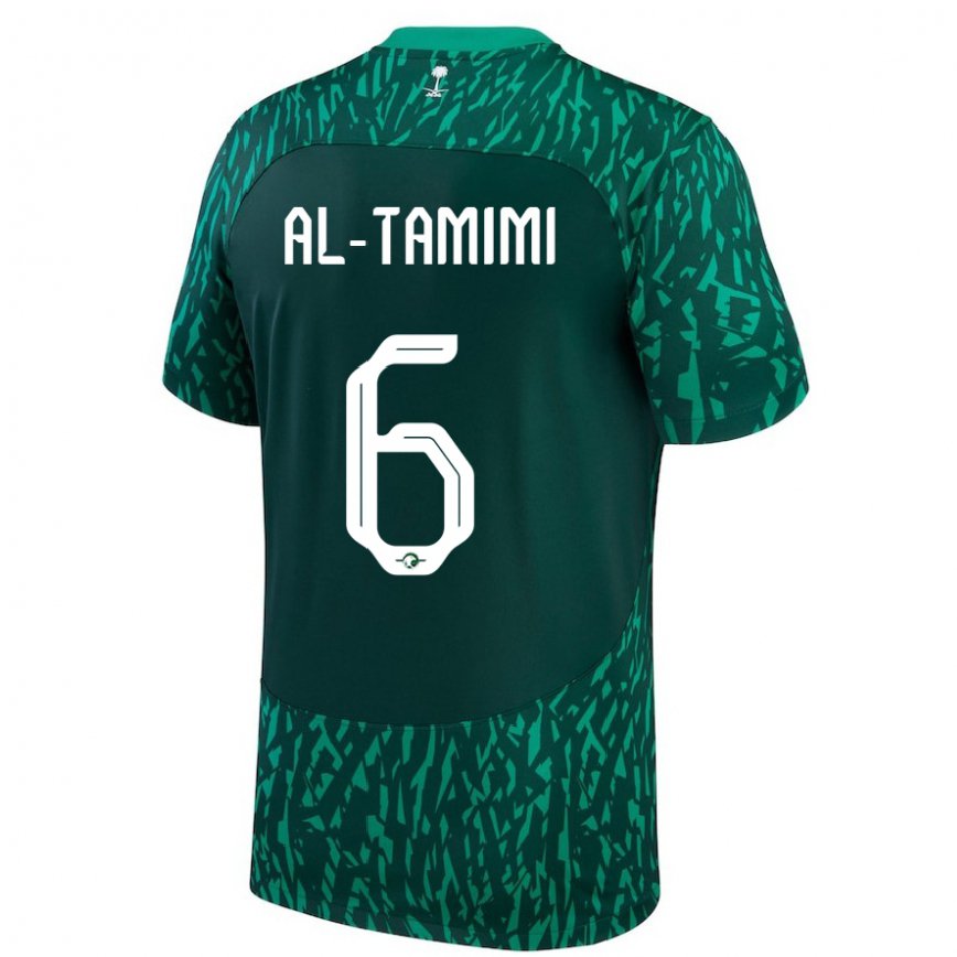 Niño Camiseta Arabia Saudita Maryam Al Tamimi #6 Verde Oscuro 2ª Equipación 22-24 Argentina