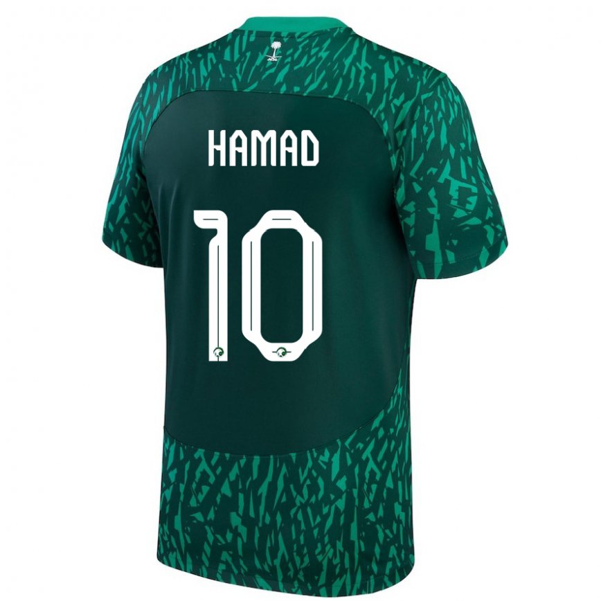 Niño Camiseta Arabia Saudita Sarah Hamad #10 Verde Oscuro 2ª Equipación 22-24 Argentina