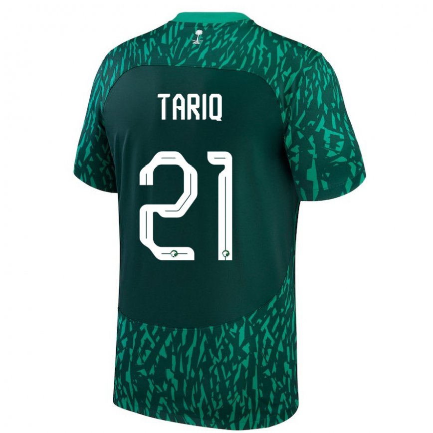 Niño Camiseta Arabia Saudita Juri Tariq #21 Verde Oscuro 2ª Equipación 22-24 Argentina