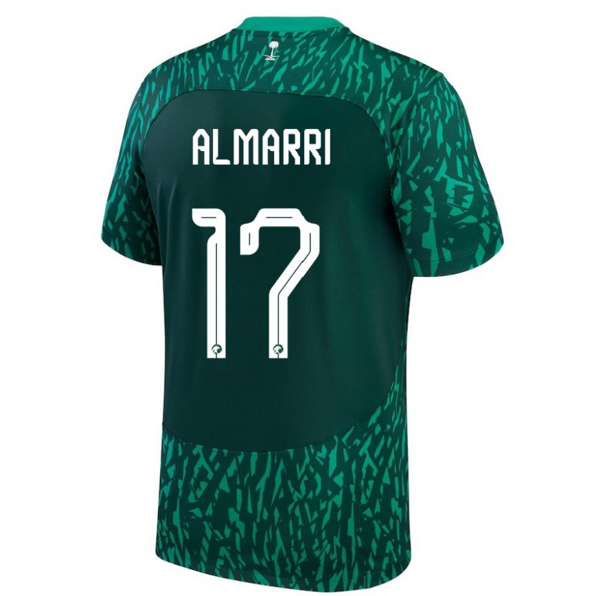 Niño Camiseta Arabia Saudita Mohammed Almarri #17 Verde Oscuro 2ª Equipación 22-24 Argentina