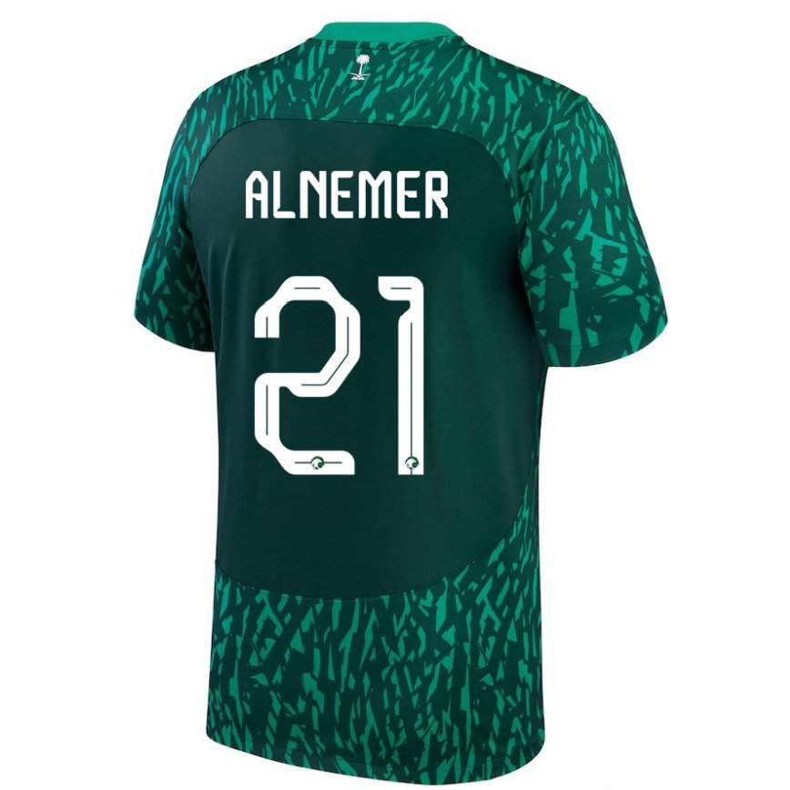 Niño Camiseta Arabia Saudita Meshari Alnemer #21 Verde Oscuro 2ª Equipación 22-24 Argentina