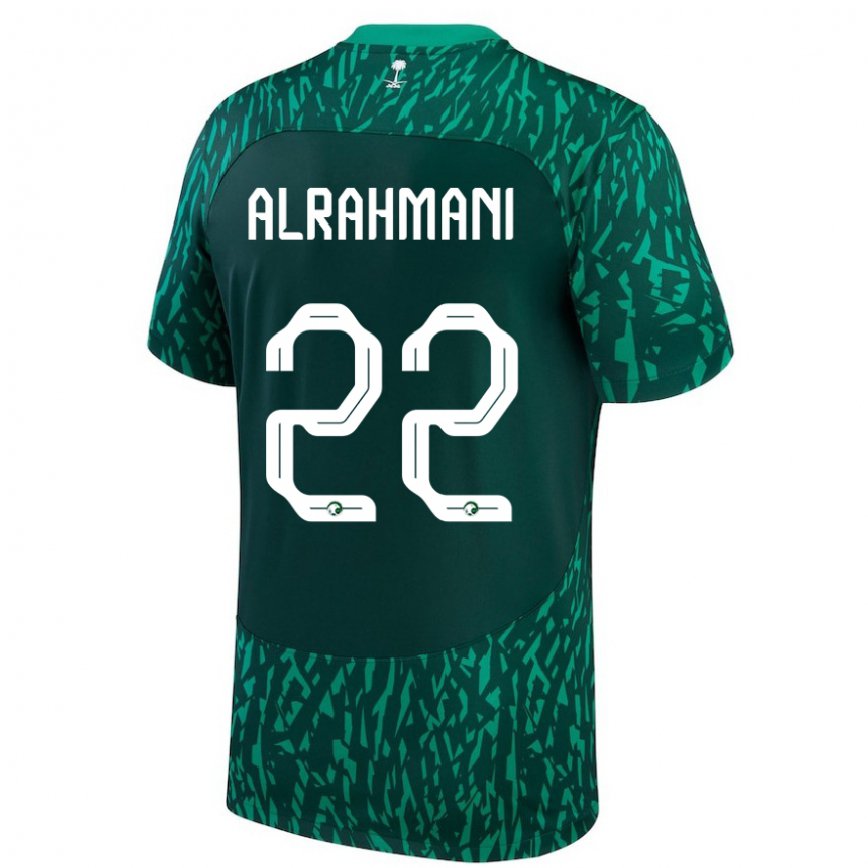 Niño Camiseta Arabia Saudita Saleh Alrahmani #22 Verde Oscuro 2ª Equipación 22-24 Argentina