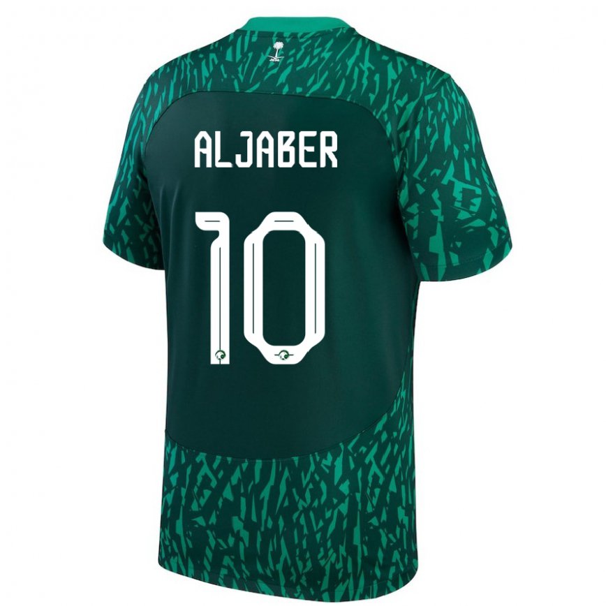 Niño Camiseta Arabia Saudita Yassen Aljaber #10 Verde Oscuro 2ª Equipación 22-24 Argentina