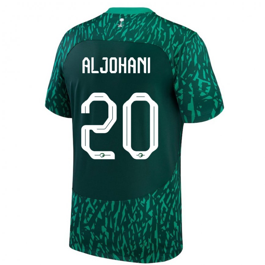 Niño Camiseta Arabia Saudita Ziyad Aljohani #20 Verde Oscuro 2ª Equipación 22-24 Argentina