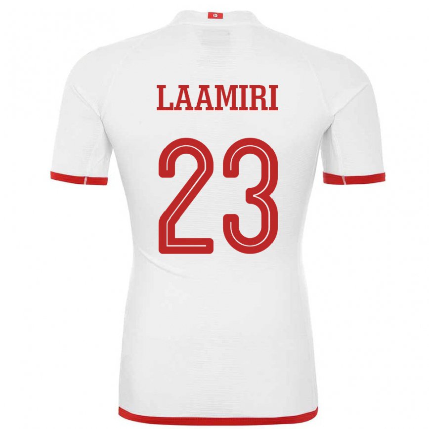 Niño Camiseta Túnez Soumaya Laamiri #23 Blanco 2ª Equipación 22-24 Argentina