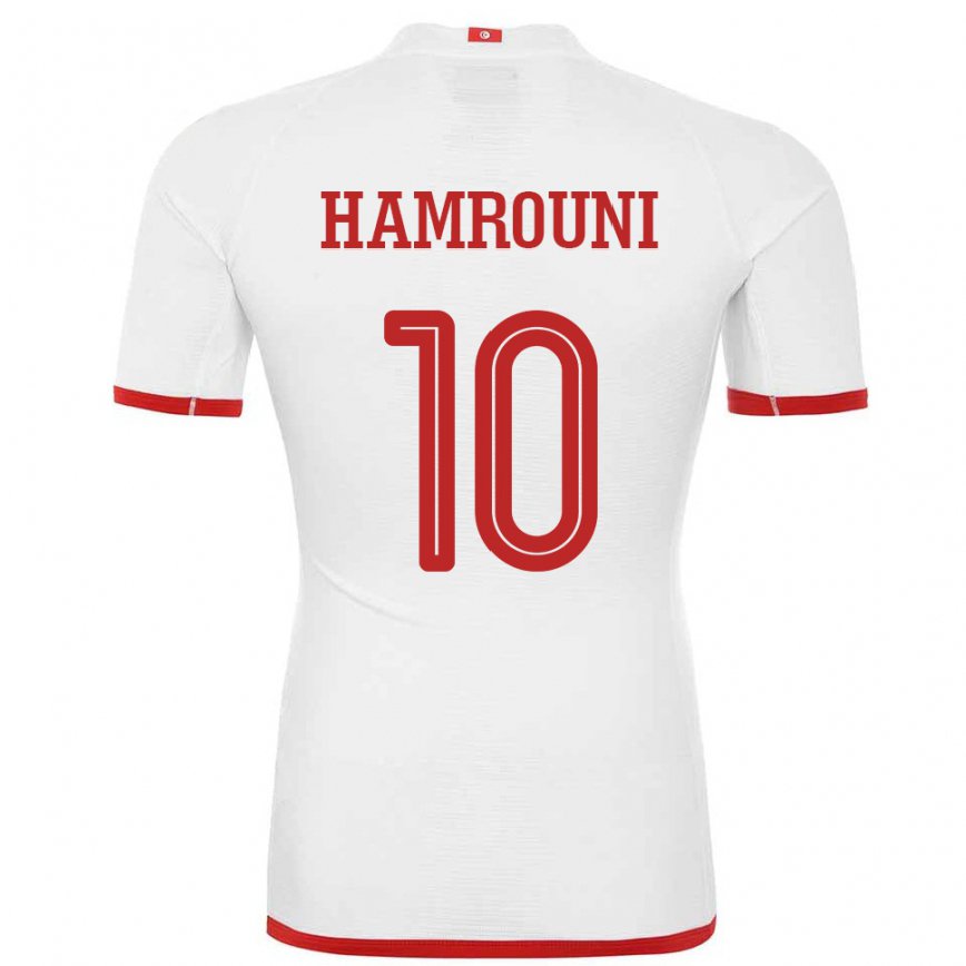 Niño Camiseta Túnez Rayen Hamrouni #10 Blanco 2ª Equipación 22-24 Argentina