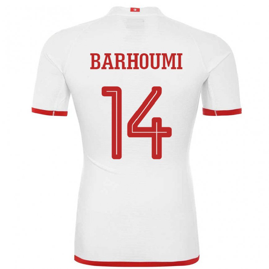 Niño Camiseta Túnez Salah Barhoumi #14 Blanco 2ª Equipación 22-24 Argentina