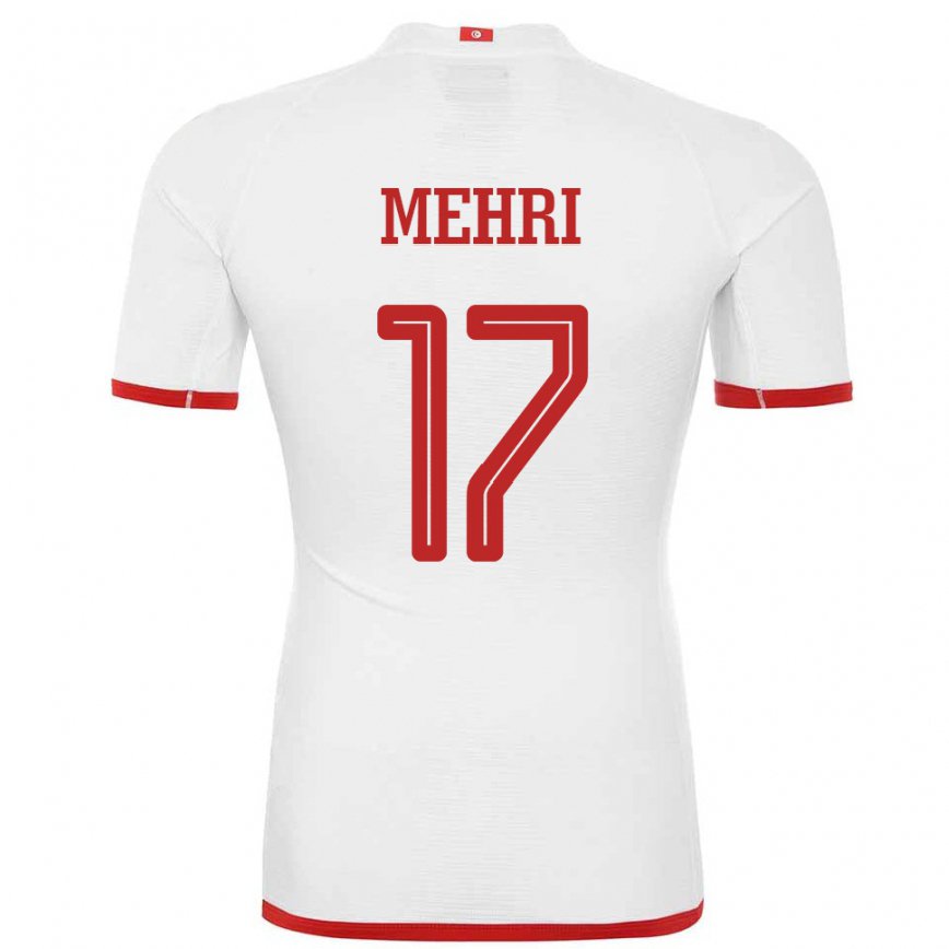 Niño Camiseta Túnez Malek Mehri #17 Blanco 2ª Equipación 22-24 Argentina