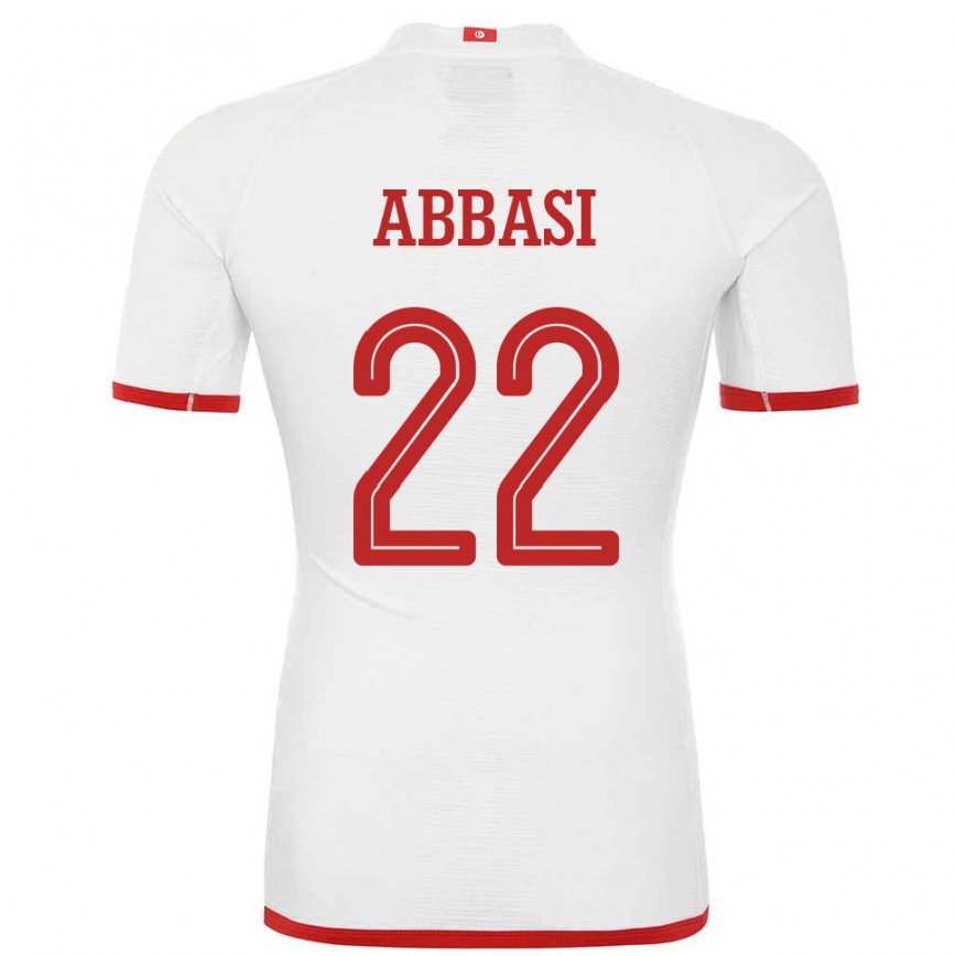 Niño Camiseta Túnez Bechir Abbasi #22 Blanco 2ª Equipación 22-24 Argentina