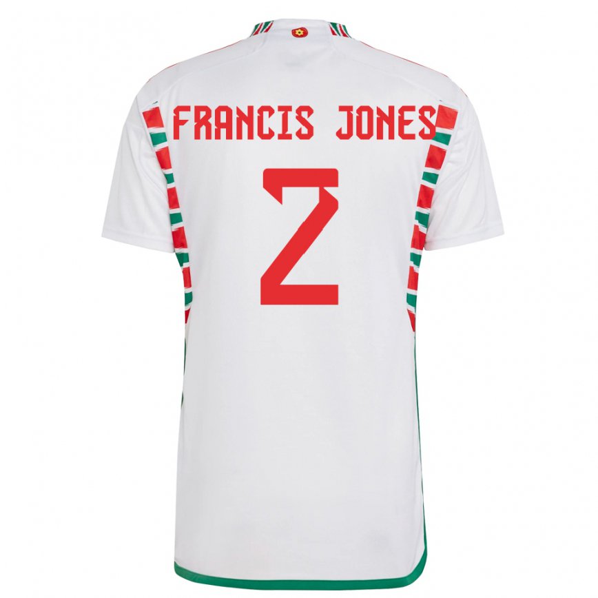 Niño Camiseta Gales Maria Francis Jones #2 Blanco 2ª Equipación 22-24 Argentina