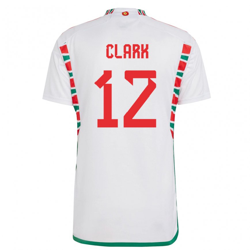 Niño Camiseta Gales Olivia Clark #12 Blanco 2ª Equipación 22-24 Argentina