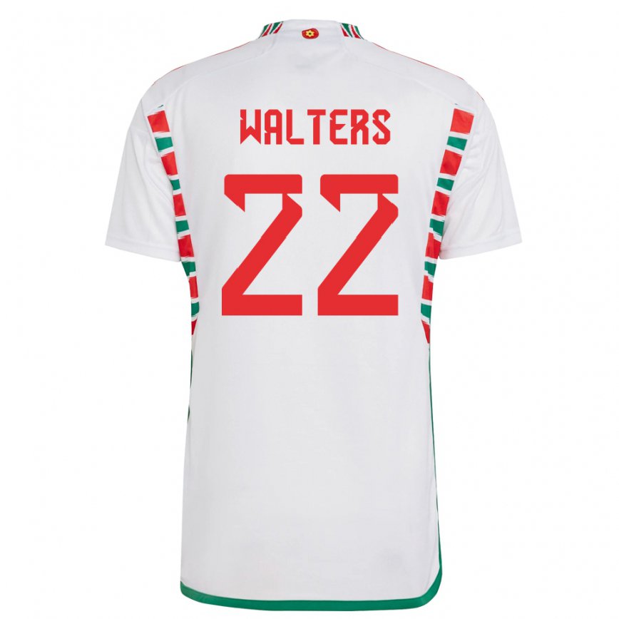 Niño Camiseta Gales Georgia Walters #22 Blanco 2ª Equipación 22-24 Argentina