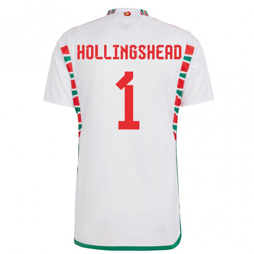 Niño Camiseta Gales Ronnie Hollingshead #1 Blanco 2ª Equipación 22-24 Argentina