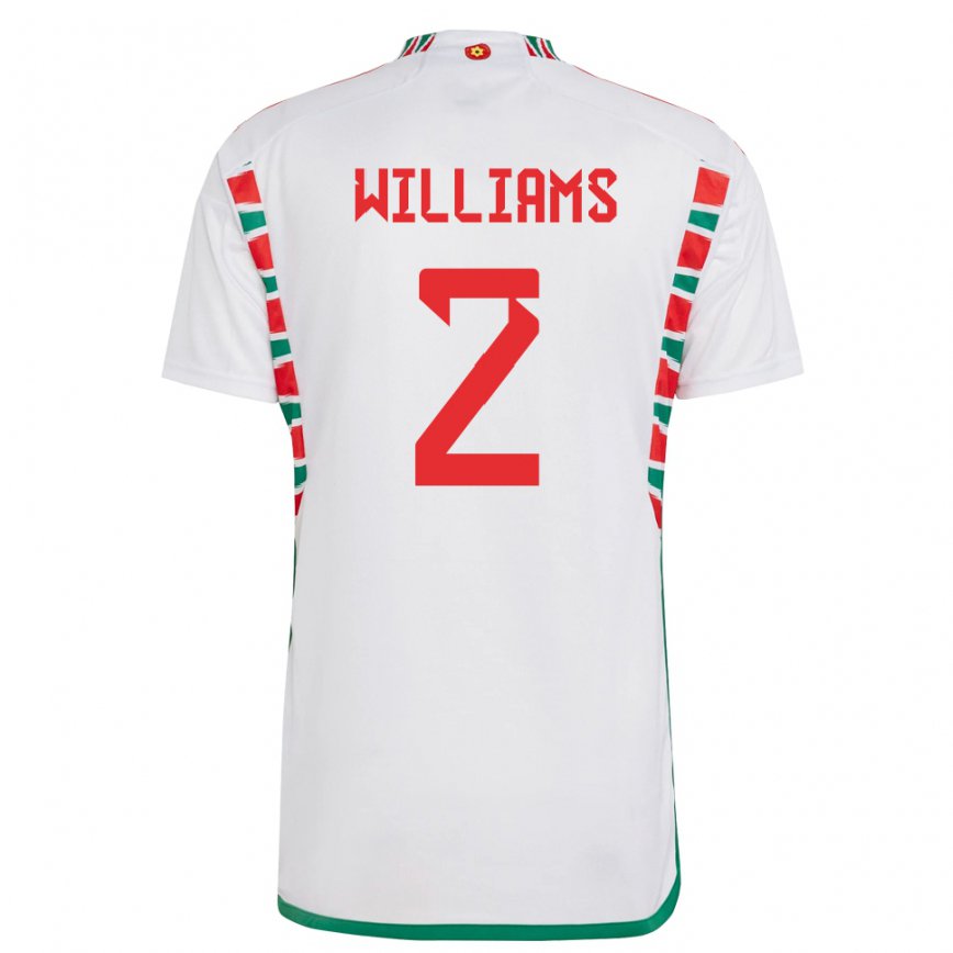 Niño Camiseta Gales Morgan Williams #2 Blanco 2ª Equipación 22-24 Argentina