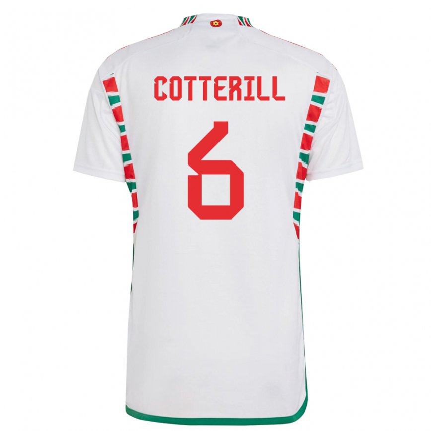 Niño Camiseta Gales Joel Cotterill #6 Blanco 2ª Equipación 22-24 Argentina