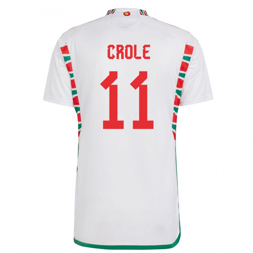 Niño Camiseta Gales James Crole #11 Blanco 2ª Equipación 22-24 Argentina