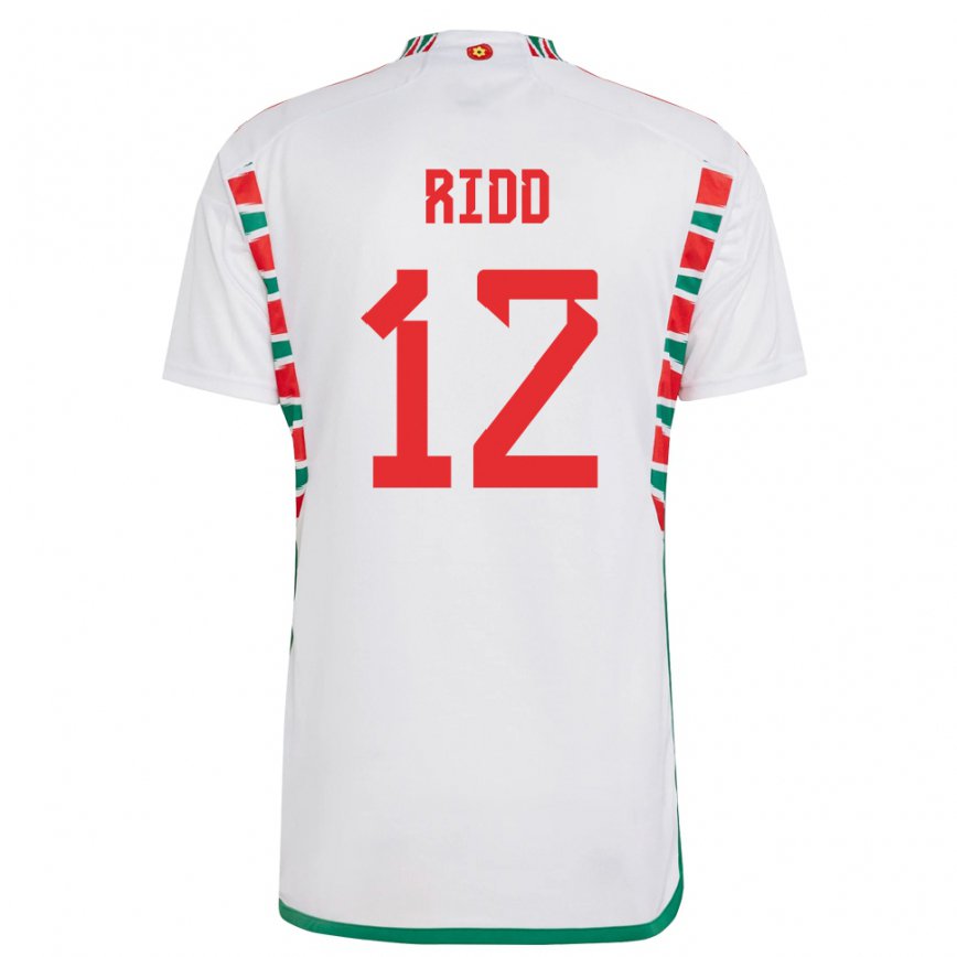 Niño Camiseta Gales Lewis Ridd #12 Blanco 2ª Equipación 22-24 Argentina