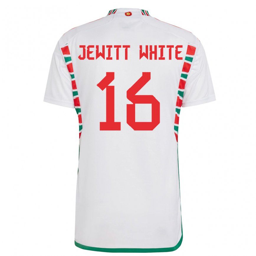 Niño Camiseta Gales Harry Jewitt White #16 Blanco 2ª Equipación 22-24 Argentina