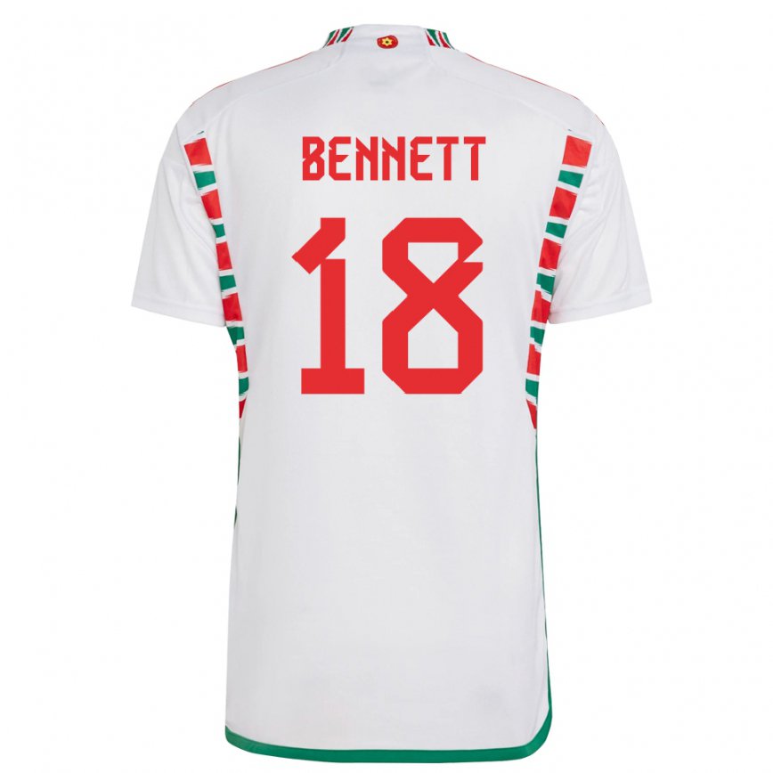 Niño Camiseta Gales Murphy Bennett #18 Blanco 2ª Equipación 22-24 Argentina