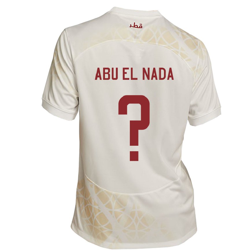 Niño Camiseta Catar Mahmoud Abu El Nada #0 Beis Dorado 2ª Equipación 22-24 Argentina