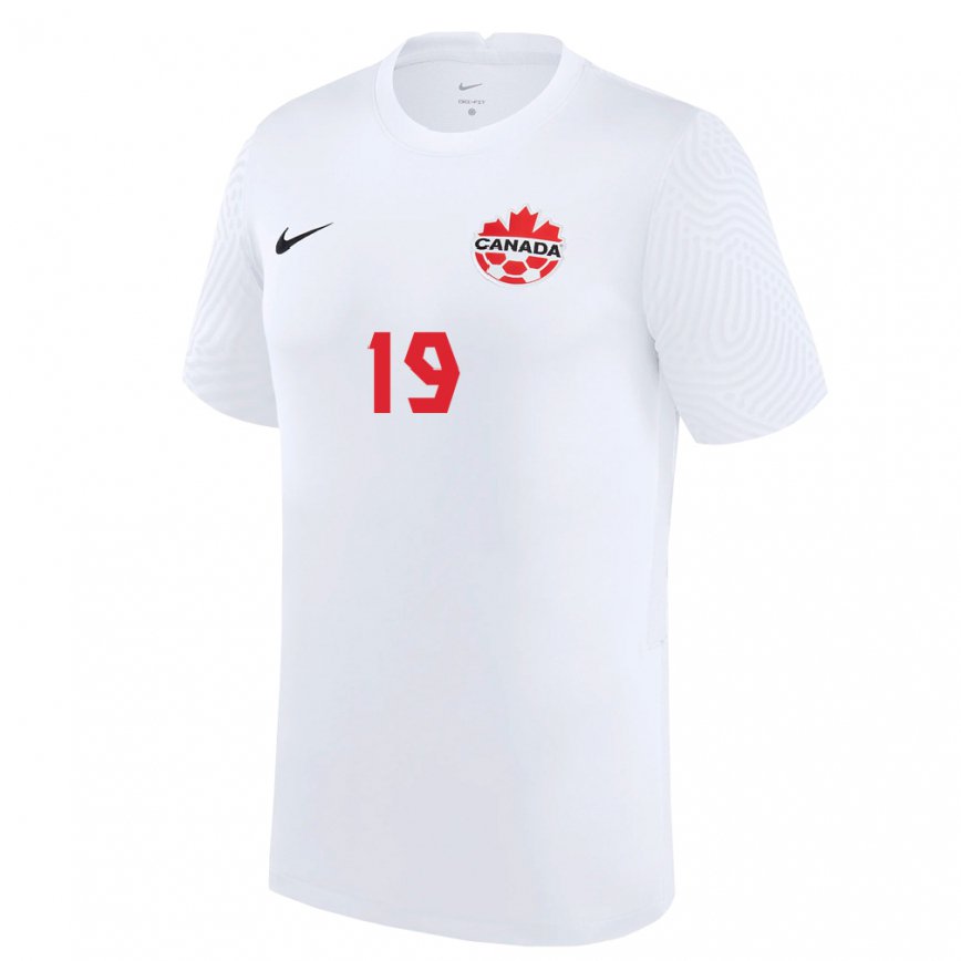 Niño Camiseta Canadá Adriana Leon #19 Blanco 2ª Equipación 22-24 Argentina