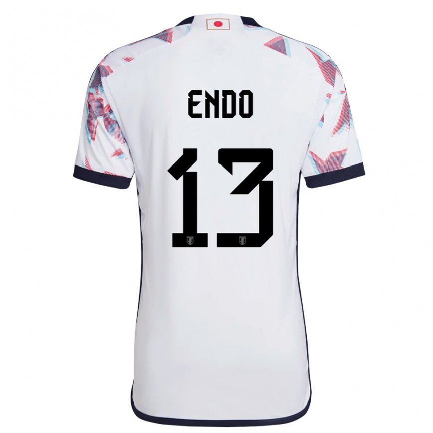 Niño Camiseta Japón Jun Endo #13 Blanco 2ª Equipación 22-24 Argentina