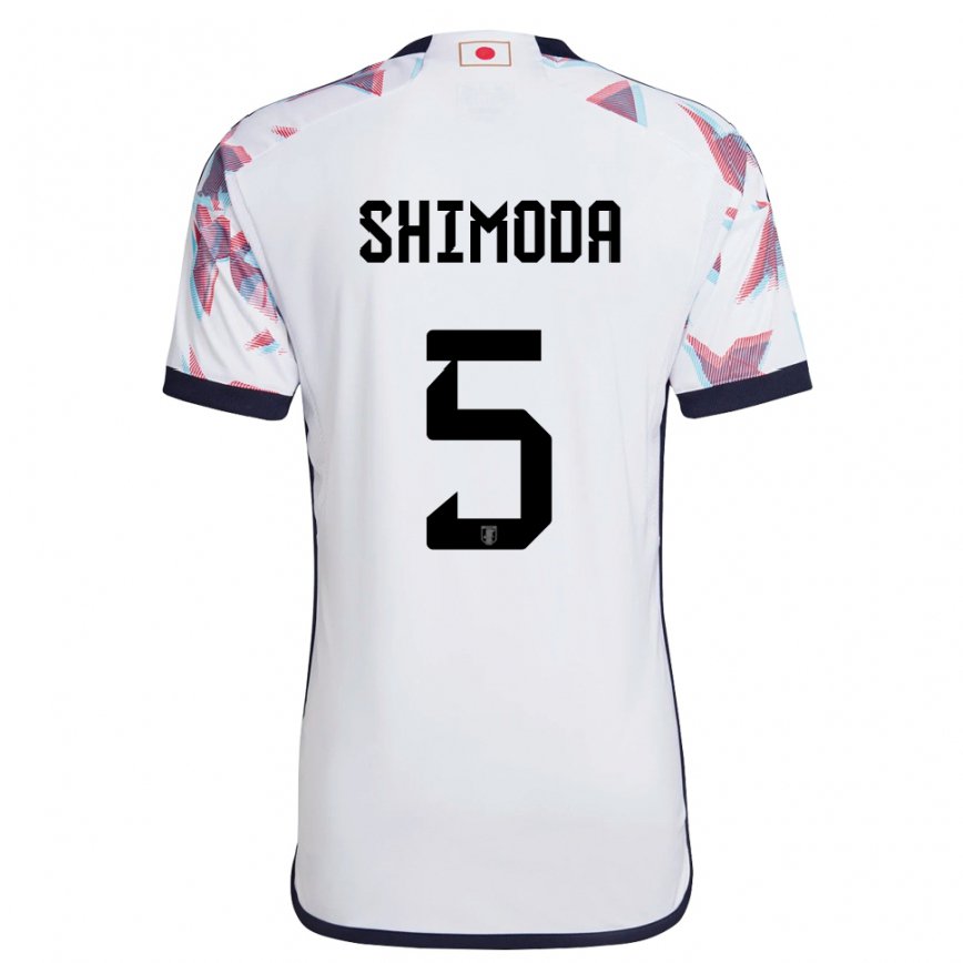 Niño Camiseta Japón Yoshihiro Shimoda #5 Blanco 2ª Equipación 22-24 Argentina