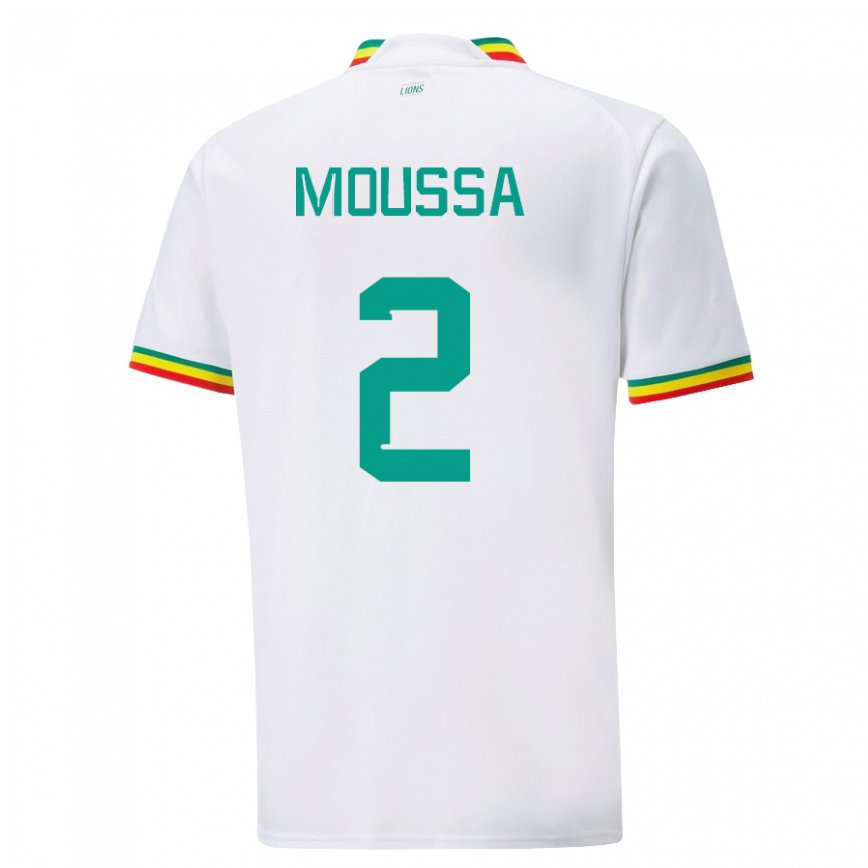 Hombre Camiseta Senegal Moussa N Diaye #2 Blanco 1ª Equipación 22-24 Argentina