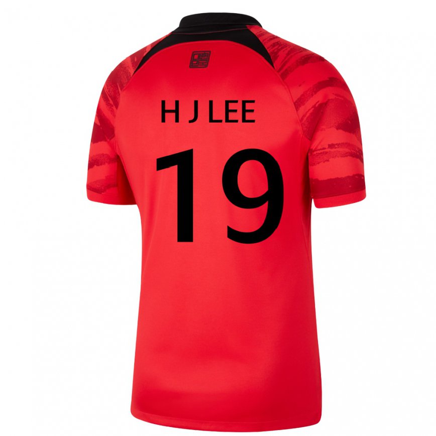 Hombre Camiseta Corea Del Sur Lee Hyun Jun #19 Negro Rojo 1ª Equipación 22-24 Argentina