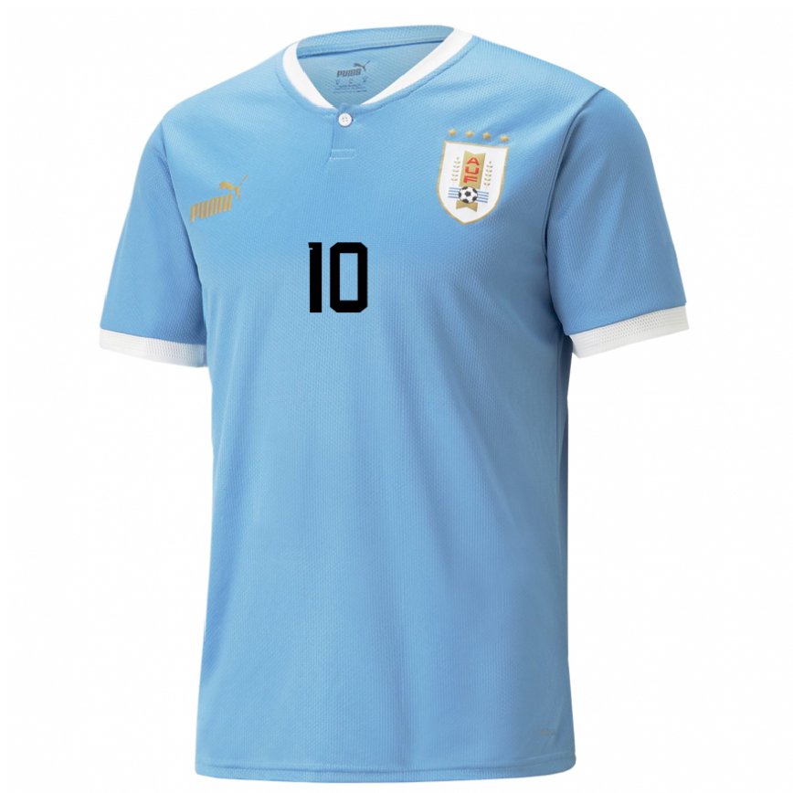 Hombre Camiseta Uruguay Carolina Birizamberri #10 Azul 1ª Equipación 22-24 Argentina