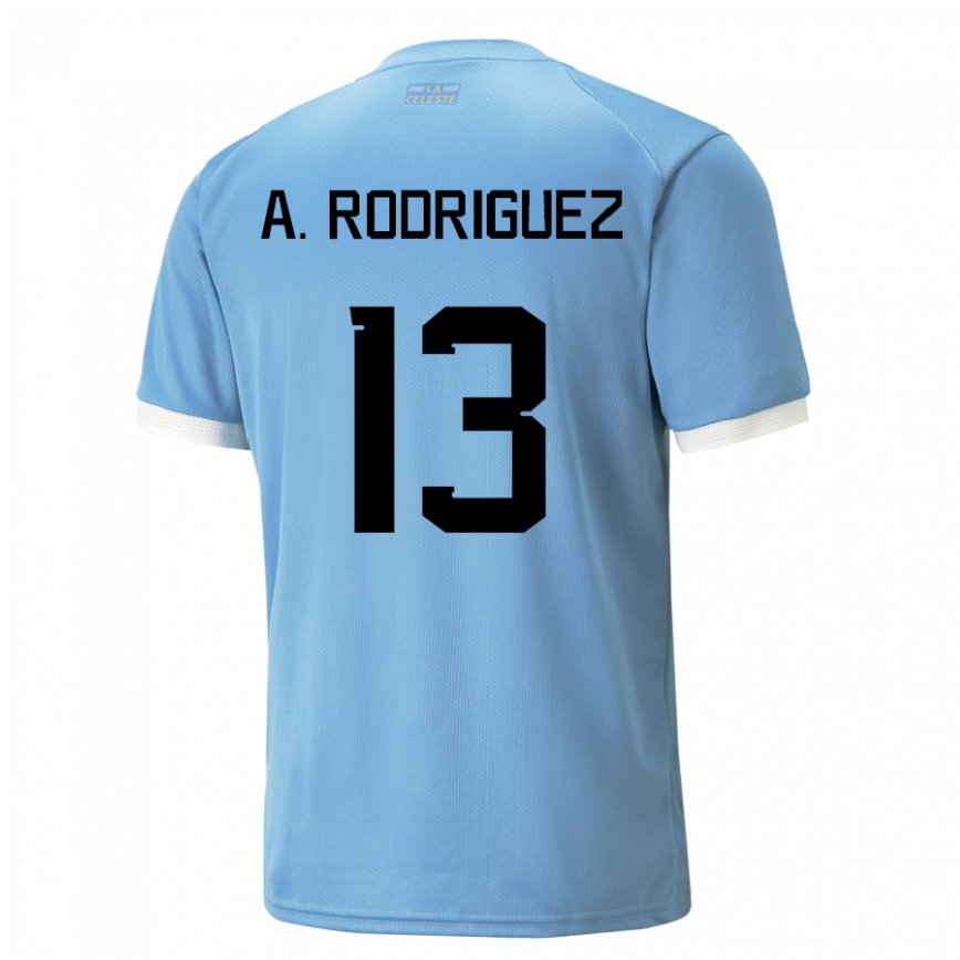 Hombre Camiseta Uruguay Agustin Rodriguez #13 Azul 1ª Equipación 22-24 Argentina