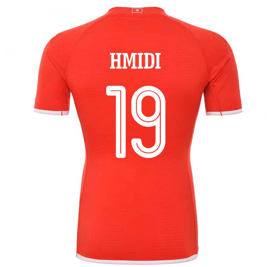 Hombre Camiseta Túnez Baraket Hmidi #19 Rojo 1ª Equipación 22-24 Argentina