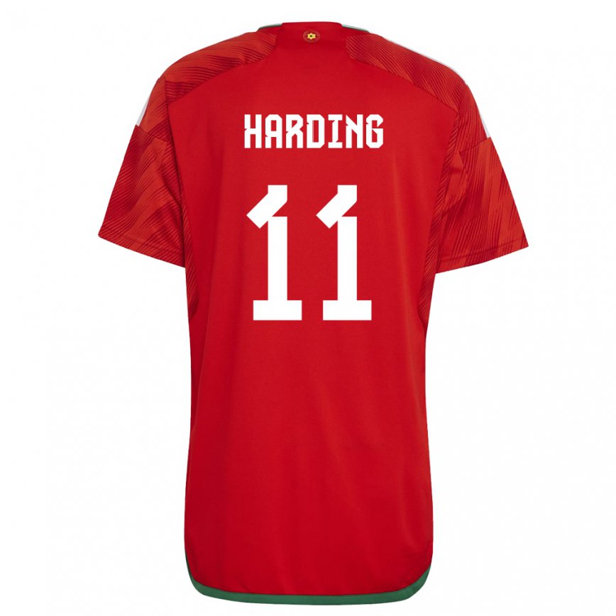 Hombre Camiseta Gales Natasha Harding #11 Rojo 1ª Equipación 22-24 Argentina