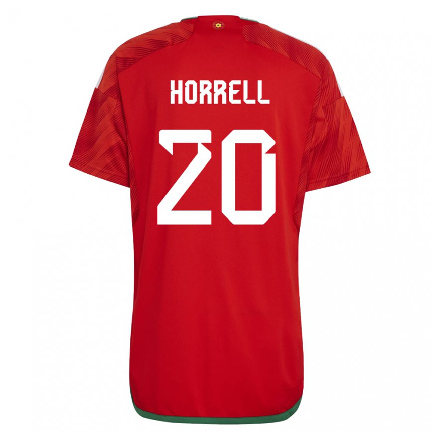 Hombre Camiseta Gales Grace Horrell #20 Rojo 1ª Equipación 22-24 Argentina