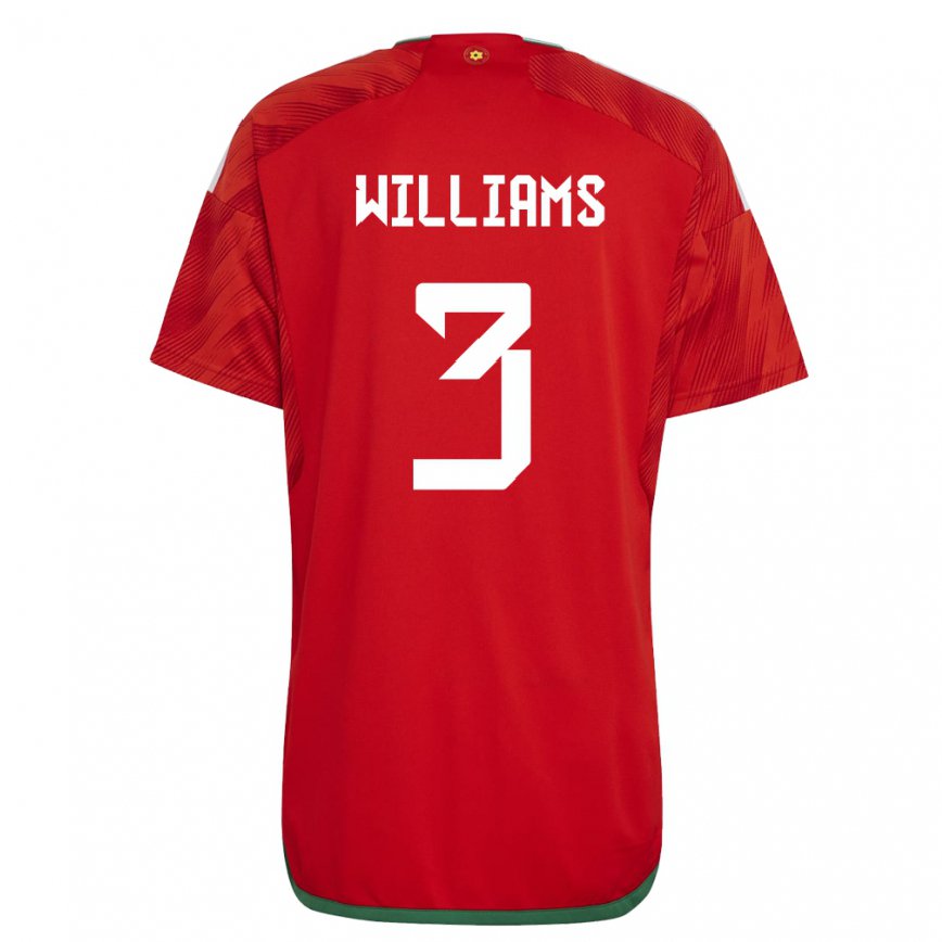 Hombre Camiseta Gales Zac Williams #3 Rojo 1ª Equipación 22-24 Argentina