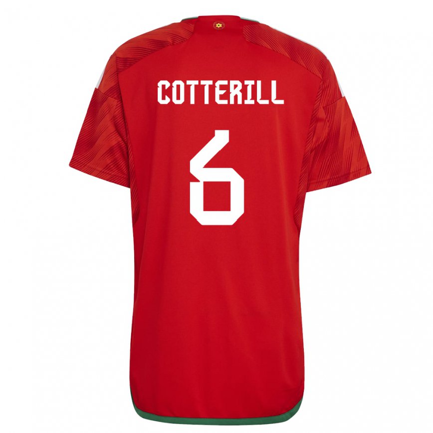 Hombre Camiseta Gales Joel Cotterill #6 Rojo 1ª Equipación 22-24 Argentina