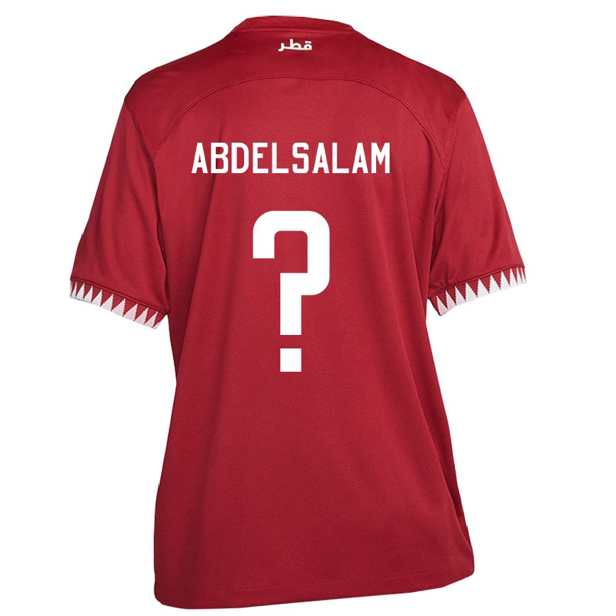 Hombre Camiseta Catar Nasser Abdelsalam #0 Granate 1ª Equipación 22-24 Argentina