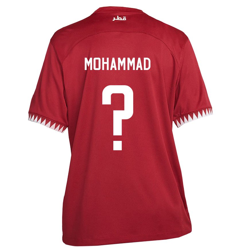 Hombre Camiseta Catar Khaled Mohammad #0 Granate 1ª Equipación 22-24 Argentina