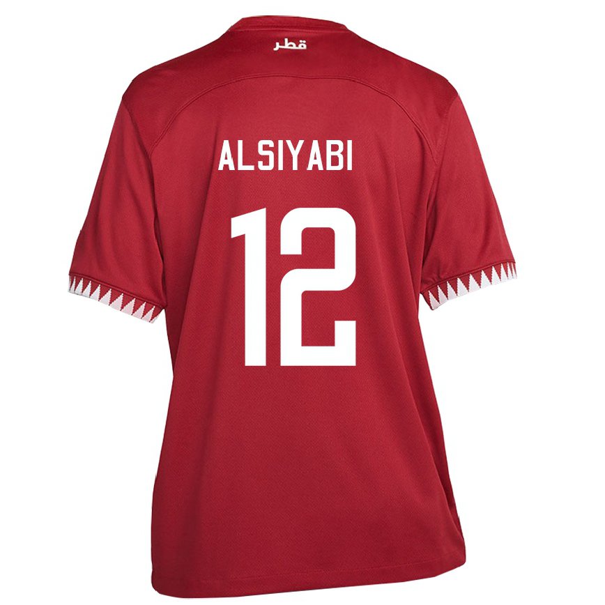 Hombre Camiseta Catar Shaima Alsiyabi #12 Granate 1ª Equipación 22-24 Argentina