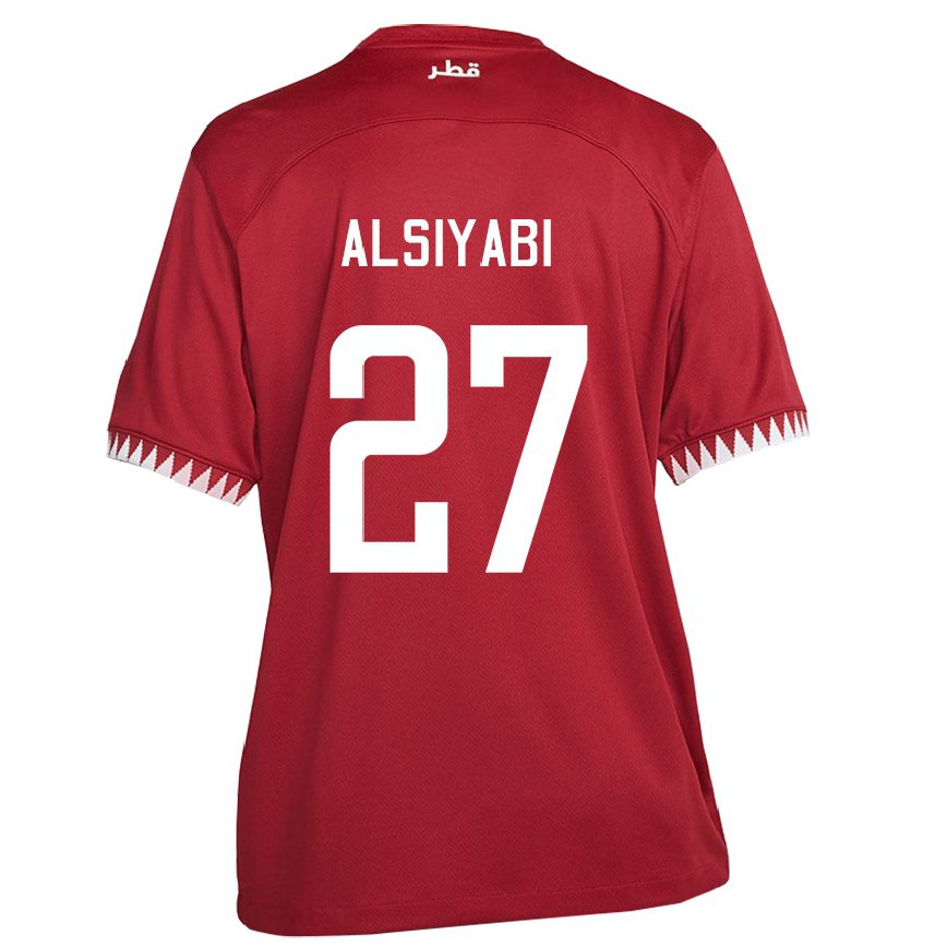 Hombre Camiseta Catar Nasra Alsiyabi #27 Granate 1ª Equipación 22-24 Argentina