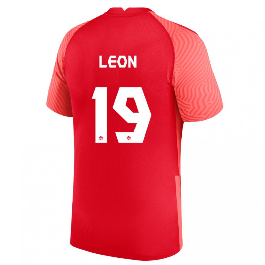 Hombre Camiseta Canadá Adriana Leon #19 Rojo 1ª Equipación 22-24 Argentina