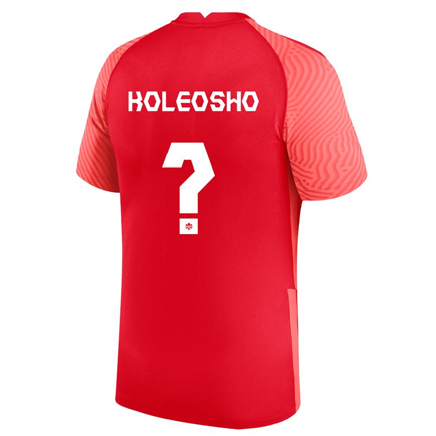 Hombre Camiseta Canadá Luca Koleosho #0 Rojo 1ª Equipación 22-24 Argentina