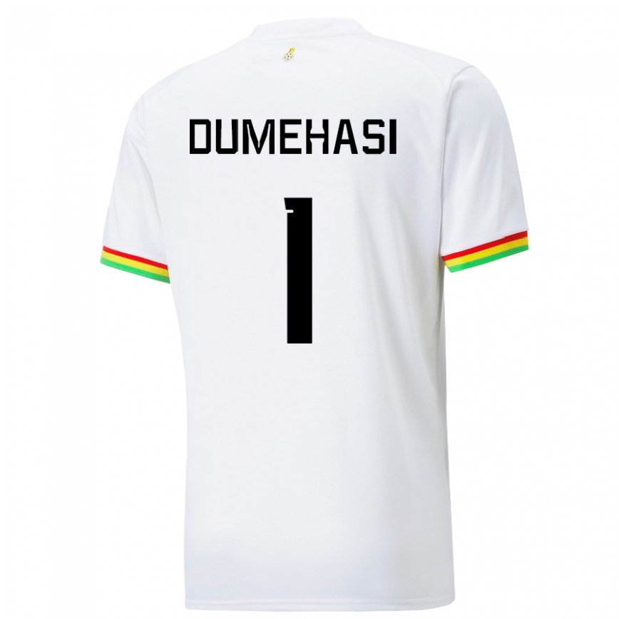 Hombre Camiseta Ghana Fafali Dumehasi #1 Blanco 1ª Equipación 22-24 Argentina