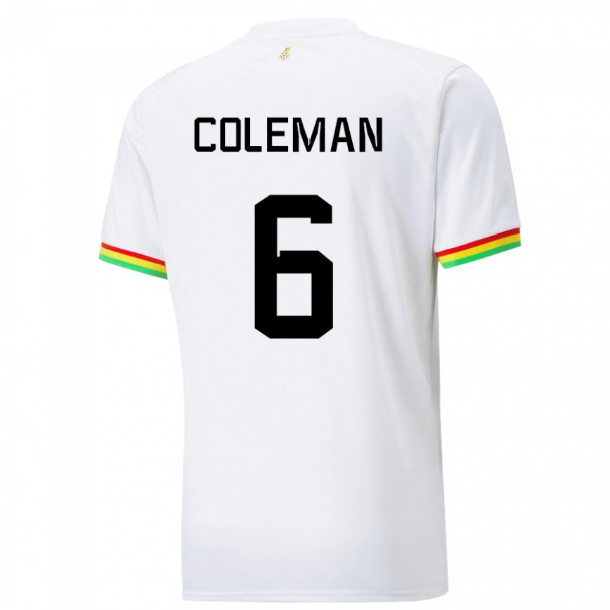 Hombre Camiseta Ghana Ellen Coleman #6 Blanco 1ª Equipación 22-24 Argentina